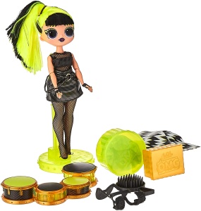 Papusa L.O.L. Surprise OMG Remix Rock Bhad Girl cu 15 surprize, instrument si accesorii