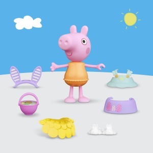 Papusa Peppa Pig cu Accesorii Primavara, 15 cm, Usor de Imbracat - Img 6