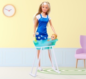 Papusa Simba Steffi Love Baby Bath 29 cm cu accesorii pentru baita - Img 4