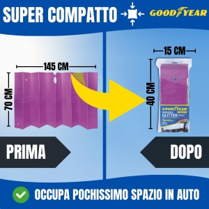 Parasolar Auto Goodyear 70 x 145 cm, Dobleface, Fuchsia, UV-Protectie - Img 4