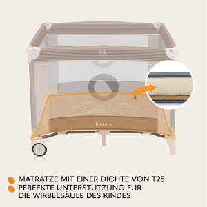 Paravan de joaca LIONELO BONNIE pentru copii, 15 kg, cu saltea confortabila - Img 4