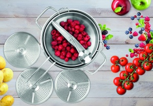 Pasier cu maner Dr. Oetker 3242, inox, 3 site, 32 x 19 x 8 cm - Img 4