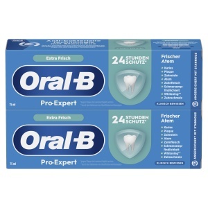 Pasta de dinti Oral-B Pro-Expert, 2x75ml, protectie 24 ore, aroma menta