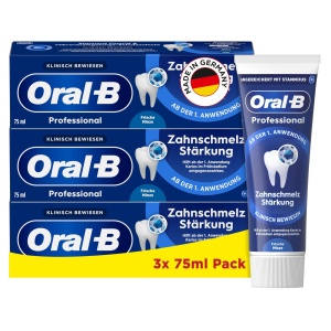 Pasta de dinti Oral-B Professional pentru intarirea smaltului - 3x75ml, gust menta