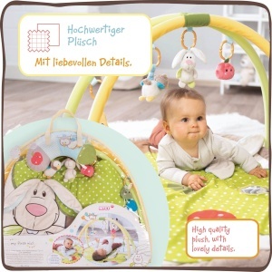 Patura Activitate NICI My First cu Perna de Joaca, 5 Figurine Detasabile, Culoare Fresca - Img 5