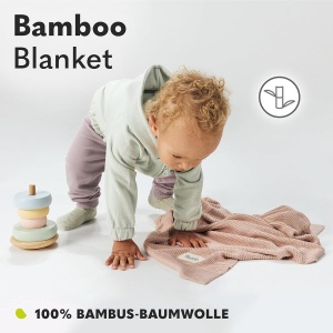 Patura pentru bebelusi Lionelo Bamboo, 100x75cm, 100 bumbac, antibacteriana - Img 6