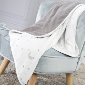 Patura pentru bebelusi roba Sternenzauber 80x80 cm din bumbac moale ideala pentru carucior si joaca - Img 3
