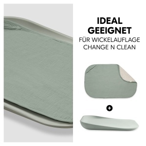 Patura pentru schimbat bebelusi Hauck Changing Mat Liner 2-in-1, Culoare Sage - Img 6