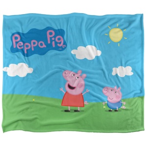 Patura Peppa Pig Sunny Day 91 x 147 cm, 300 GSM, 100 Poliester