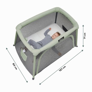 Patut de calatorie Babymoov Moov Comfy 3-in-1, pentru bebelusi si copii, 20kg, culoare verde - Img 7