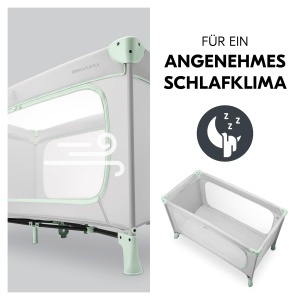 Patut de calatorie hauck Dream N Play Plus, 120x60 cm, Dusty Mint - Img 6