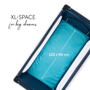 Patut de calatorie Hauck Dream N Play Plus, 15 kg, compact, cu transportoare, NavyAqua - Img 6