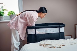 Patut multifunctional pentru copii Momi REVO, reglabil pe inaltime, cu saltea si roti - Img 11