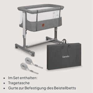 Patut pentru bebelusi 3 in 1 Lionelo Aurora, reglabil, pana la 9 kg, cu roti si frana - Img 8