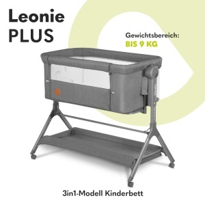Patut pentru copii Lionelo Leonie Plus 3 in 1, ajustabil, cu roti si cos de depozitare - Img 2