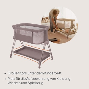 Patut pentru copii Lionelo Luna, 2in1, cu roti si inaltime ajustabila, max 9 kg - Img 3