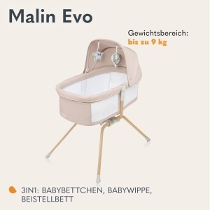 Patut pliabil Lionelo Malin Evo cu saltea, 7 kg, multifunctional - Img 2