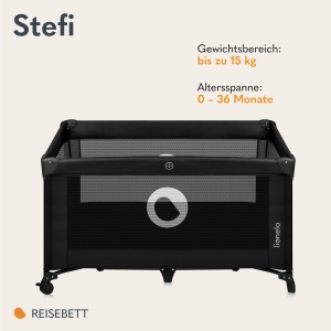 Patut pliabil Lionelo Stefi, 120x60 cm, cu sistem de siguranta LockGuard - Img 2