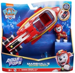 PAW Patrol Aqua Pups Vehicul Delfin cu Figurina Marshall 23 cm pentru Copii 3 - Img 10