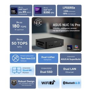 PC Compact ASUS NUC 16 Pro RNUC16GDKU760002, Intel Core Ultra 7, Wi-Fi 7, Bluetooth 6.0 - Img 8