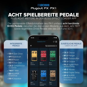 Pedal de efecte BOSS PX-1 Plugout FX 16 efecte, sunet autentic, control MIDI - Img 4