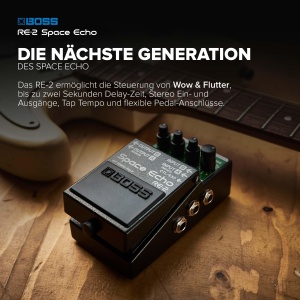 Pedala de efect BOSS RE-2 Space Echo, Tape Echo, Stereo, Compacta - Img 3