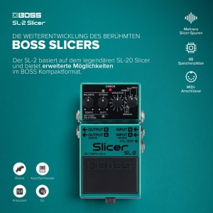 Pedala de efecte BOSS SL-2 Slicer pentru chitara, keyboard, DJ-uri, 88 pattern-uri - Img 2