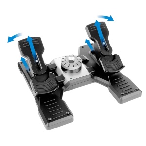 Pedale de zbor Logitech G Saitek Pro Flight, cu frana de deget, USB, negru - Img 2