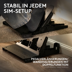 Pedale Logitech G RS Loadcell 75 kg Design Modular Culoare Negru - Img 5