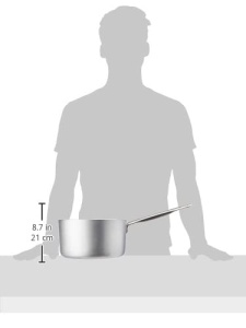 Pentole Agnelli Linea Alluminio Professionale ALMA10526 Tigai din aluminiu, Professional, 3 mm, Oala inalta cu maner, 8 L, Otel inoxidabil, Argintiu, 26 cm - Img 2