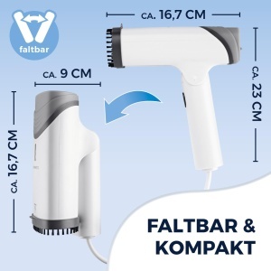 Perie cu aburi CLEANmaxx 2in1, 1200W, 130ml, pliabila - Img 9