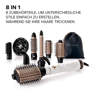 Perie de coafat Imetec Bellissima Air Wonder 1000W cu tehnologie ionica si accesorii ceramice - Img 2