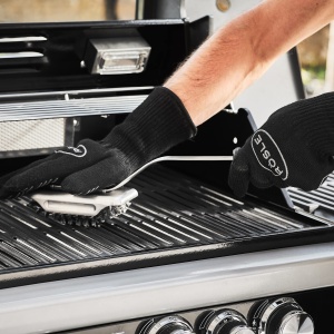 Perie de curatare pentru gratar ROSLE SlideX, inox, 47.5 cm, maner ergonomic - Img 3