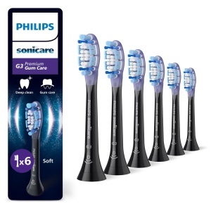 Perie de dinti electrica Philips Sonicare G3 Premium Gum Care, 6 bucati, negru