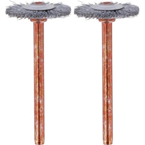 Perie de otel Dremel 530, 2 buc, 19mm, pentru curatarea materialelor