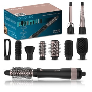 Perie de par Cecotec Bamba CeramicCare 10in1, 1000W, 10 capete interschimbabile