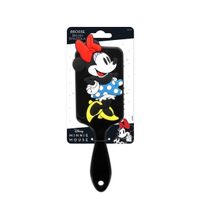 Perie de par Disney Minnie Mouse 3D Paddle, cu maner antiderapant, pentru toate tipurile de par