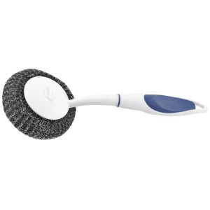Perie de Spalat Fackelmann TECNO, Maner Antiderapant, Inox, AlbAlbastruSilver