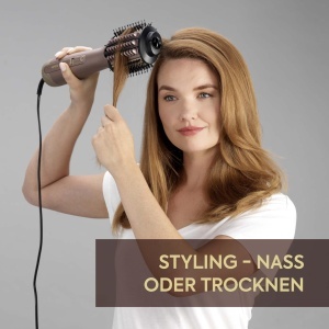 Perie de styling BaByliss Air Power Volume AS95E 2-in-1 Ionizare Moduri Wet Dry Aurie - Img 4