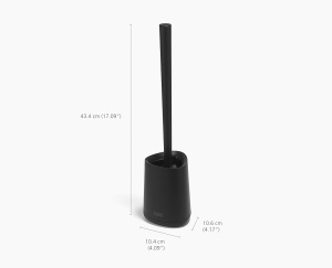 Perie de toaleta Joseph Joseph Flex 360 Lite, design elegant, negru, cu cap detasabil - Img 4