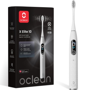 Perie electrica Oclean X Elite 10, 5 moduri de curatare, 40 zile autonomie, gri