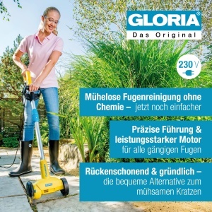 Perie electrica pentru curatarea rosturilor GLORIA WeedBrush, 300W, cu perie din otel - Img 2
