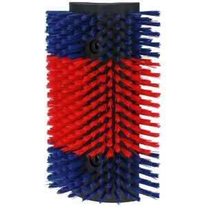 Perie Halbrunda pentru Fete Kerbl XL, Culoare Albastru-Rosu, 32 cm