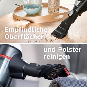 Perie si duza pentru mobila Bosch BHZU2IN1N, 2in1, negru, pentru aspiratoare Unlimited 6, 7, 8 - Img 2