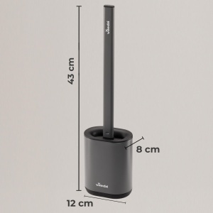 Perie WC Vileda Silikon cu maner inox cap flexibil igienica si usor de curatat - Img 6