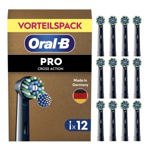 Perii de schimb Oral-B Pro CrossAction, 12 bucati, negru, curatare superioara