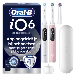 Periuta de dinti electrica Oral-B iO 6 Duo, 5 moduri, gri si roz