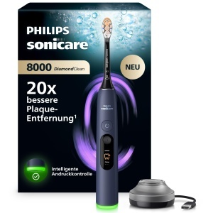 Periuta de dinti electrica Philips Sonicare DiamondClean 8000, 15 setari, albastru inchis
