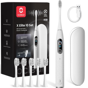 Periuta electrica Oclean X Elite 10, 5 moduri de curatare, gri