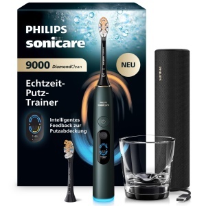 Periuta electrica Philips Sonicare DiamondClean 9000, 21 setari, verde inchis